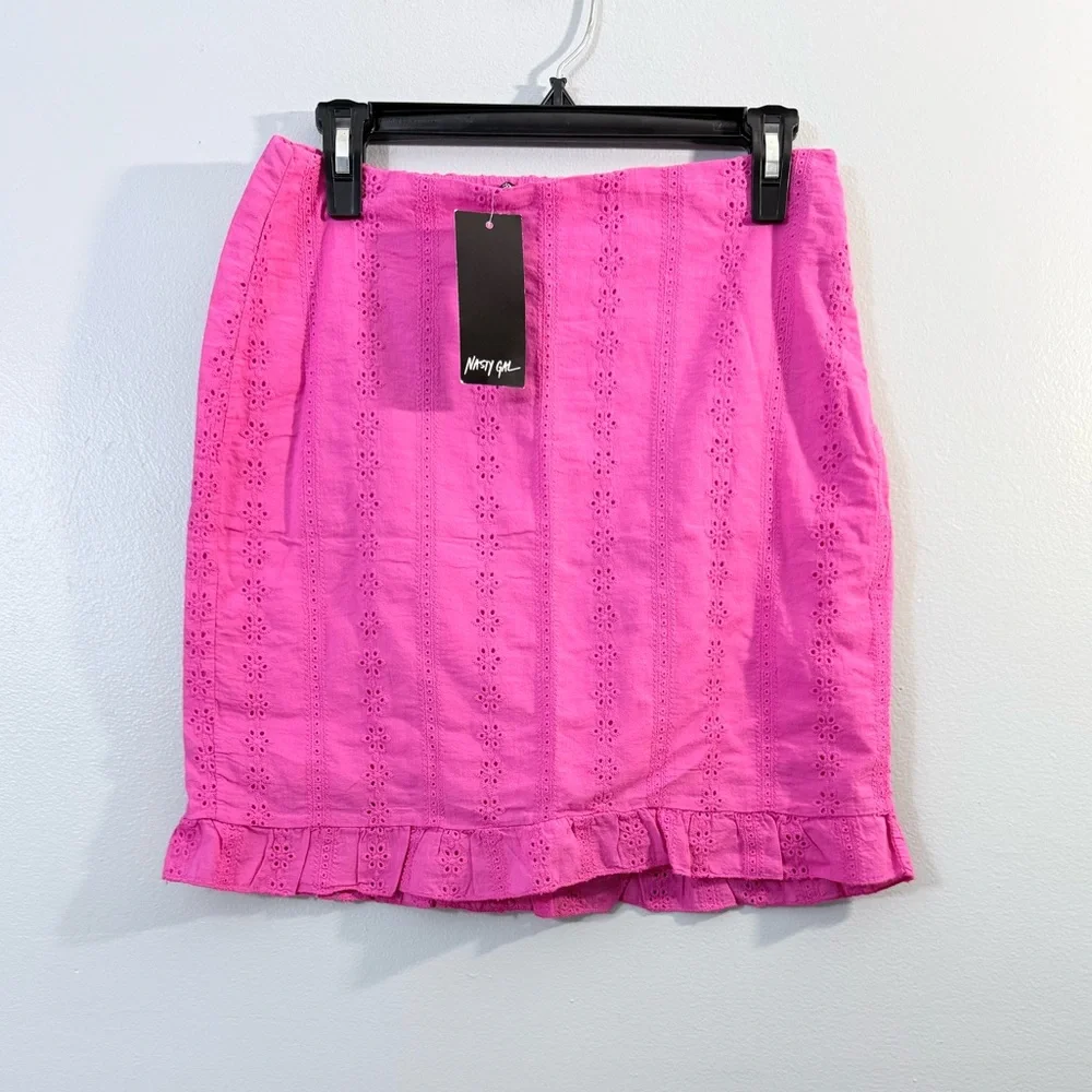 Nasty Gal Collection mini embroidery skirt   Size L US 8 - Picture 2 of 6